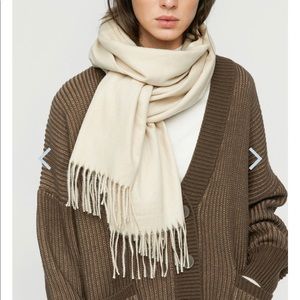Oak + Fort cream scarf